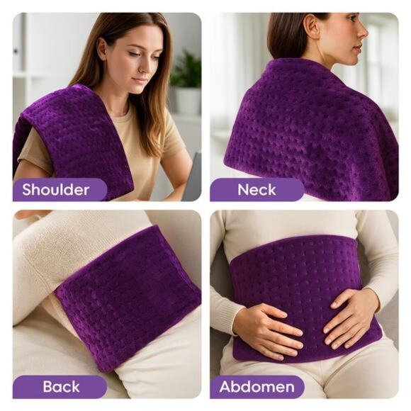 Heating Pad 12" x 24" – Fast Heating to 150°F, 2X Thicker Flannel - Picture 9 of 9